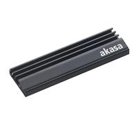 Akasa M.2 SSD Disipador de Calor | Aleta de refrigeración de disipador de Calor de Aluminio | Cinta Adhesiva térmica preaplicada | 71 x 22 x 6,4 mm | Adecuado para SSD M.2 2280 | Negro | A-M2HS01-BK