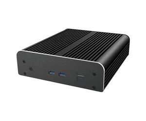 Akasa Newton RC, diseñado para ASUS NUC 14/15 Pro (Revel Canyon/Cyber Canyon) Core i3 y Core i5/i7 con vPro, Carcasa silenciosa de Aluminio Mini sin Ventilador, Compatible con SATA HDD/SSD de 2.5