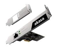 Akasa Tarjeta de red PCIe de 2.5 Gigabit | 10/100/1000/2500 Mbps | Puerto Ethernet RJ45 | Compatible con carcasa de perfil bajo | Compatible con Windows 7/8.X / 10 Linux 4.x o posterior | AK-PCCE25-01