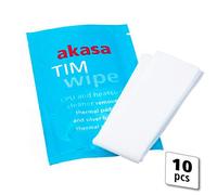 Akasa Toallitas Tim | Removedor de Pasta térmica | Solvente a Base de cítricos | 180 x 175 mm | 10 Piezas | Recomendado por tecnología | Ideal para CPU, GPU, disipador de Calor y chipset | AK-TCW-02