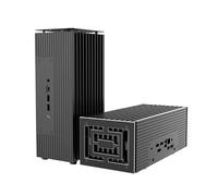 Akasa Turing Duo Pro, diseñado para ASUS ExpertCenter PN53 y PN64, aluminio Fanless NUC Case with Copper Thermal Kit, Soportes up to 40W TDP, Vertical Oro Horizontal Colocation, A-NUC99-M1B