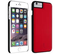 Akashi Carcasa de piel para iPhone 6 Plus / 6S Plus / 7 Plus / 8 Plus, Rojo