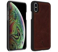 Akashi Funda de Piel Genuina Marrón para iPhone X/XS
