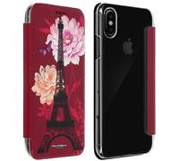 Akashi Funda Libro Flores de Loto París para iPhone X/XS