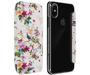 Akashi Funda Libro Flores y Pajaritos para iPhone X/XS