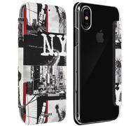 Akashi Funda Libro Nueva York para iPhone X/XS