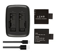 AKASO 2 x 1050mAh Batería Recargable con Dual USB Cargador para cámara de acción AKASO V50 Elite