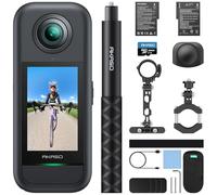 AKASO 360 Cámara de acción 360 Kit de Ciclismo, con 128GB Tarjeta de Memoria, Sensor de 1/2", 5.7K 360, Fotos 72MP, Pantalla táctil de 2.29", Cámara Deportiva 360