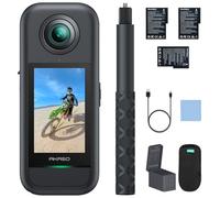 AKASO 360 Cámara de acción 360 Kit de Creador, Sensor de 1/2",5.7K 360, Fotos 72MP, Pantalla táctil de 2.29", Cámara Deportiva 360, Palo Selfie Invisible