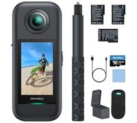 AKASO 360 Cámara de acción 360 Kit de Creadores, con 256GB Tarjeta de Memoria Sensor de 1/2", 5.7K 360, Fotos 72MP, Pantalla táctil de 2.29", Cámara Deportiva 360, Palo Selfie Invisible