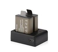 AKASO Batería Recargable de 2 × 1350 mAh con Cargador Micro USB de Doble Agujero Cámara Deportia V50X / Brave 4 Pro