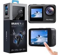 AKASO Brave 7 LE Cámara Deportiva WiFi 4K 20MP, Cámara de Acción con EIS 2.0 Pantalla Táctil, Cámara Acuatica Sumergible 40M, Control Remoto 2x1350mAh Baterías Multi Accesorios