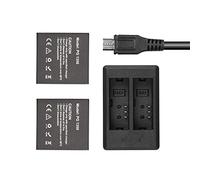 AKASO Cargador y 2 Baterías 1350mAh para cámara de acción Brave 7 LE