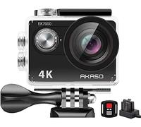 AKASO EK7000 4K30FPS Cámara de acción - Cámara subacuática Ultra HD de 20 MP, Gran Angular de 170 Grados, cámara Impermeable de 98 pies con Kit de Accesorios, Color Negro