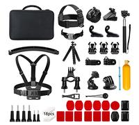 AKASO Kit de Accesorios 60 in 1 para Cámara Deportiva | Compatible con Cámara de Acción AKASO/GoPro Hero 13/12/11/10/Insta360/DJI Osmo Action/Apexcam/SJCAM y otras