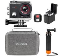 AKASO Pack de Buceo EK7000 Pro Cámara Deportiva 4K WiFi 20MP, Cámara de Acción para Surf y Buceo, Camara Acuatica Sumergible con Empuñadura Flotante Impermeable, Bolsa de Almacenamiento, 2 Baterías