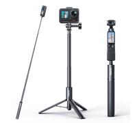 AKASO Palo Selfie Invisible con Trípode de 47.2"/120cm Compatible con AKASO 360, EK7000/EK7000 Pro, Brave 4/Brave 7, V50X Cámara de Acción