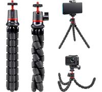 AKASO Trípode flexible para cámara de acción, mini trípode portátil con clip universal, rotación de 360°, soporte de mesa multifuncional compatible con GoPro, DJI, Insta360, AKASO