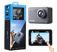 AKASO V50 Pro Camera Sport 4K 30fps 20MP WiFi - Cámara 4K Impermeable Ultra HD Estabilizador EIS con Control Remoto Pantalla táctil Gran Angular Ajustable - Cámara Deportiva submarina 40M y Kit de