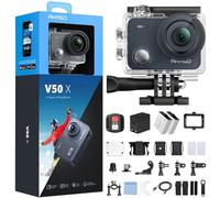 AKASO V50 X Cámara Deportiva 4K WiFi 20MP Cámara de Acción | Cámara Acuatica Sumergible con Pantalla Táctil, EIS, Multi Accesorios, para buceo/surfea/Deportes al aire libre/a diario