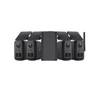 AKAVIG 4CH 4MP Sistema de cámaras de Seguridad WiFi inalámbrico con 4 cámaras y repetidor WiFi, Kit de cámaras de vigilancia CCTV para el hogar con Audio bidireccional, visión Nocturna en Color