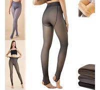 Akayoo Fleece Lined Tights Women,Medias Termicas Mujer Invierno,Medias Invierno Mujer,Medias Termicas Mujer Invierno, Falso Translúcido Leggins Mujer, Doble Forro Elástico Mallas Térmicas