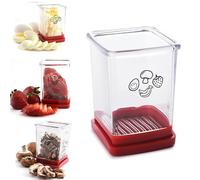 Akayoo Speed Slicer with Push Plate,Stainless Steel Banana Strawberry Cutter,Fruit Slicer Cup Egg Slicer, Strawberry Cup Slicer,Cup Slicer, Strawberry Slicer Kitchen Gadget