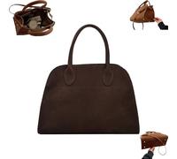 Akayoo Vostevas Brown Suede Bag,Suede Tote Bag for Women,Faux Leather Tote Bag for Women Vintage,Fashion Vintage Suede Handle Crossbody Bag,Vintage Top Handle Bag Fashion Retro Shoulder Satchel Bag