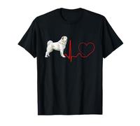 Akbash Dog Heartbeat EKG Dogs My Cardio Dog Lovers Camiseta