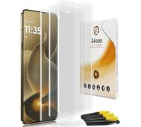 Akcoo Protector de pantalla mate para Motorola Signature, vidrio templado LOCA UV, antirreflejos, antihuellas, tacto suave, protección 9H de borde a borde, paquete de 3