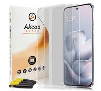 Akcoo Protector de pantalla para Motorola Edge 70 Fusion, paquete de 3, vidrio templado UV LOCA, protección completa de borde a borde, resistente a los arañazos 9H