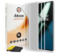 Akcoo Protector de Pantalla para OnePlus 11,3 Piezas Cristal Templado,Protección total de borde a borde,Reparación de Rayones,Compatible con Huella Digital,Toque Sensible