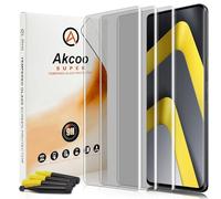 Akcoo Protector de pantalla para Xiaomi Poco M8, paquete de 3, vidrio templado LOCA UV, protección completa de borde a borde, resistente a los arañazos 9H, tacto sensible