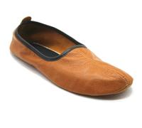 Akdam Pantuflas de cuero para hombre, estilo vintage, color marrón antiguo, estilo babouche, mocasín descalzo, bronceado antiguo, 42.5 EU