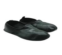 Akdam Zapatillas de cuero para mujer, color verde oscuro, zapatos tradicionales para casa, mocasín descalzo, zapatos de tai chi, Verde oscuro, 37.5 EU