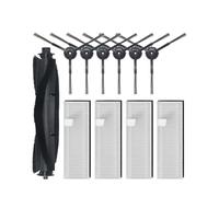 akddaf Cepillo Lateral Principal aspiradora, Compatible with Proscenic, M7 Pro/Kyvol Cybovac S31 Uoni V980 Plus/Honiture Q6, Bolsa de Filtro Polvo cepillos y Filtro de aspiradora(Dark Grey)
