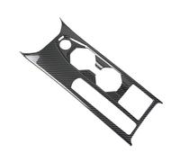 akddaf Embellecedor de panel central coche, Compatible for VW/Polo 2019-2020, consola interior palanca cambios portavasos cubierta de la consola de cambios(Carbon Fiber Texture)