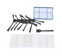 akddaf Kit de filtros aspiradora, Compatible for aspiradoras robóticas Ilife V3, V3S, V5, V5S Pro Cabezal de Cepillo para aspiradora robótica