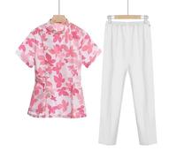 AKDJGFP Bata Laboratorio Uniformes de enfermería for Farmacia, Hospital, odontología, médico, Bata de Laboratorio, SPA, Uniformes médicos y quirúrgicos.(Red Maple Leaf,M)