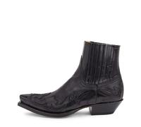 AKDJGFP Botas Cowboy Hombre Botas de hombre hechas a mano con cuña, botines for hombre, botas vaqueras occidentales, zapatos de cuero unisex for hombre, resistentes(Black,41)