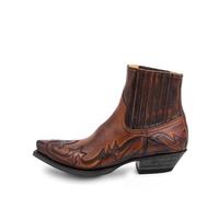 AKDJGFP Botas Vaqueras Hombre Botas de Hombre, Botines de cuña for Hombre, Botas Vaqueras Occidentales, Zapatos de Cuero Unisex for Hombre, Resistentes(Brown,40)