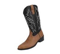 AKDJGFP Botas Vaqueras Hombre Botas Vaqueras de Estilo desértico, Estilo Retro, Bordadas y de caña Alta for Hombre. Botas Vaqueras for Hombre.(Brown1,46)