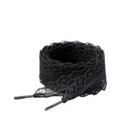 AKDJGFP Cordones 5 pares de cordones planos trenzados de seda negra y blanca de 2,9 cm de ancho for zapatillas de ballet y entrenamiento.(Black,140cm)