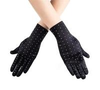 AKDJGFP Guantes De Encaje Cortos Guantes de mujer de moda con lentejuelas y satén de seda elástico, guantes largos, accesorios de boda, guantes(Color 2)