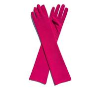 AKDJGFP Guantes De Encaje Cortos Guantes de seda elásticos for mujer, for espectáculos, bailes, disfraces, 45 cm de largo(Color 10)