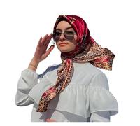 AKDJGFP PañUelos Cabeza Bufanda de seda for mujer, pañuelo de satén la cabeza, pañuelo cuadrado, bandana informal, diadema estampada, de flores de seda, accesorios el cabello(Style 19)