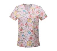 AKDJGFP Uniforme Enfermera Camisetas de Uniforme médico for clínicas veterinarias, hospitales, enfermería, odontología, cirugía(Color 7,M)