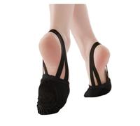 AKDJGFP Zapatillas De Media Suela para Ballet Zapatilla de Ballet de Media Suela for Gimnasia rítmica, con Tira elástica(Black,Women_42-43)