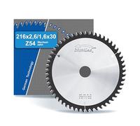 AKE blueline Z54 - Hoja de sierra circular (216 x 30 mm, metal duro, fino, para madera, material de madera, revestimiento de plástico, sobre sierra circular, sierra circular de mano, sierra circular