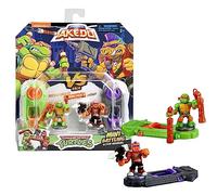 Akedo Legends of Tortugas Ninja Mutantes Adolescentes, Mini Guerreros de Batalla contra Paquete Miguel Ángel vs Bebop, Verde